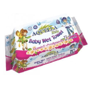 Aquella Kids Baby nedves törlőkendő Vitamin 72 db