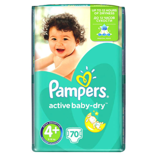 Pampers Active Baby-Dry 4 pelenka 9-16kg 70db