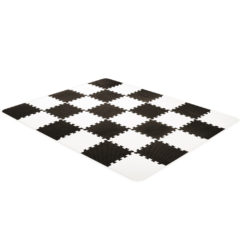 Kinderkraft szivacspuzzle szőnyeg Luno 30db fekete-fehér