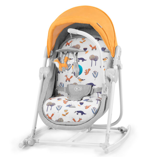 Kinderkraft 5in1 bölcső-babaágy-hinta-pihenőszék-szék Unimo erdő sárga