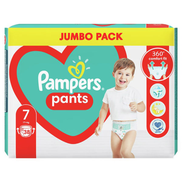 Pampers Pants 7 Jumbo Pack bugyipelenka XXL 17kg< 38db
