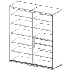 Todi gardróbszekrény Cube 140cm széles