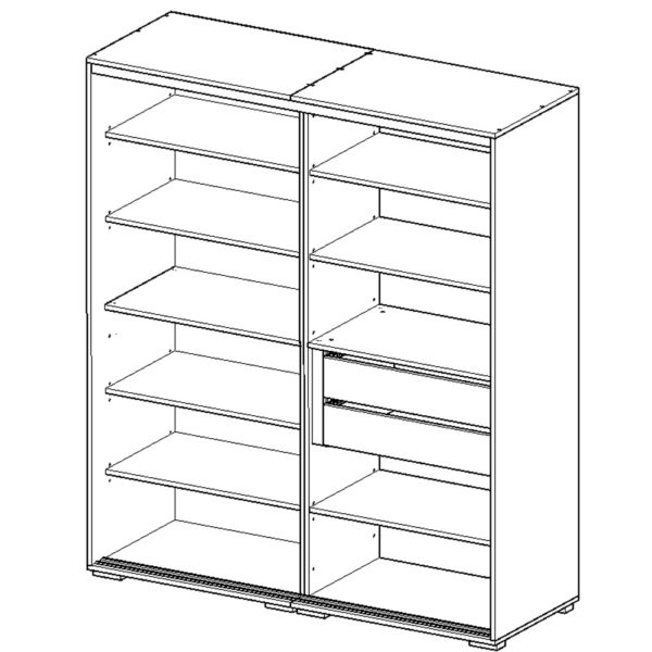 Todi gardróbszekrény Cube 140cm széles