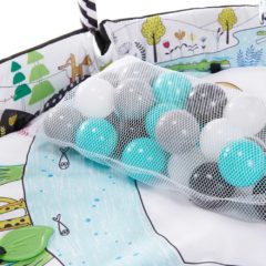 Kinderkraft játszószőnyeg SmartPlay játékhíddal, felhajtható széllel és labdákkal
