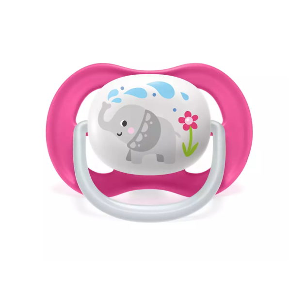 Avent játszócumi ultra air 6-18hó lány állatos 2db