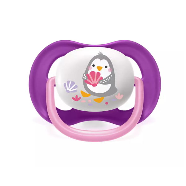 Avent játszócumi ultra air 6-18hó lány állatos 2db