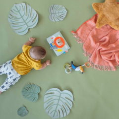 Taf Toys bébikönyv - puha Tummy-Time Szavanna