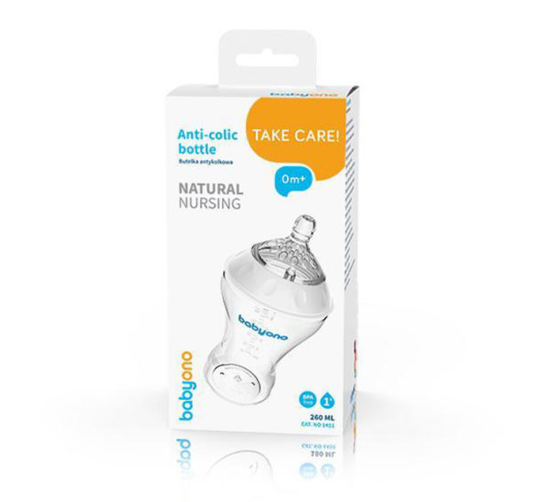 BabyOno cumisüveg Natural Nursing műanyag anti-colic 260 ml