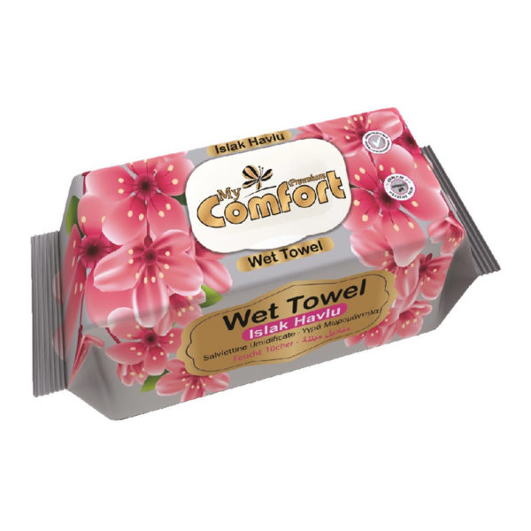 My Comfort nedves törlőkendő kupakos 120db virág illattal