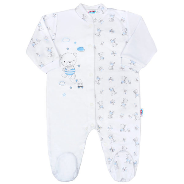 New Baby baba hosszú ujjú rugdalozó Bears kék 50