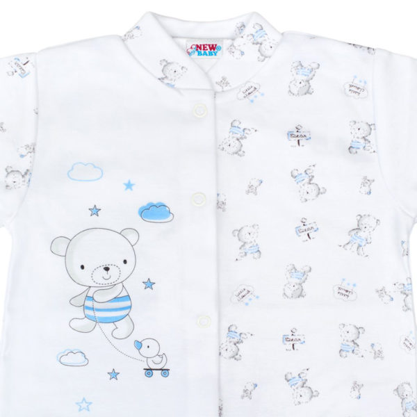 New Baby baba hosszú ujjú rugdalozó Bears kék 50