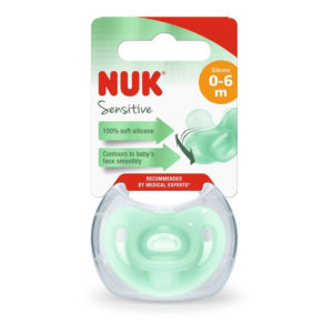 NUK Sensitive szilikon játszó- és altatócumi 0-6hó zöld