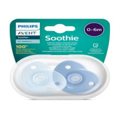 Avent játszócumi szilikon Soothie 0-6hó fiú 2db