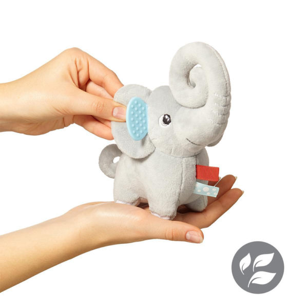 BabyOno játék babakocsira plüss - Ethan, az elefánt, felakasztható, csörgő rágókával