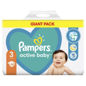 Pampers Active Baby 3 Giant Pack pelenka 6-10kg 90db