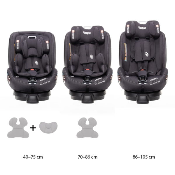 Zopa gyerekülés - Protect i-Size 40-105 cm fekete