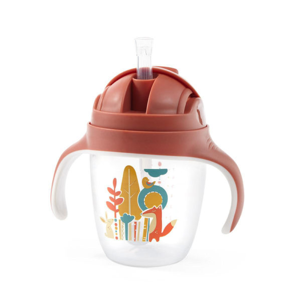 BabyOno itatópohár szívószállal füllel 240ml