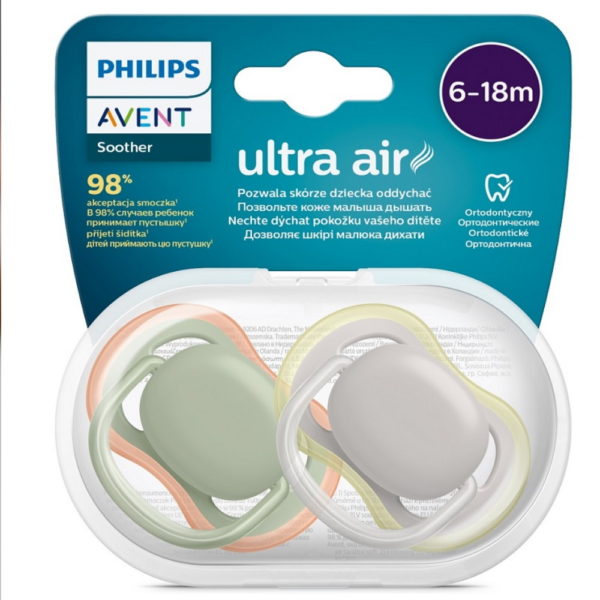 Avent játszócumi - ultra air 6-18hó neutral 2db