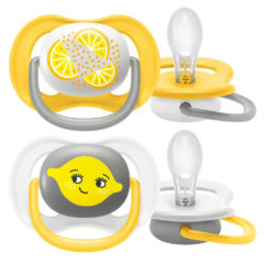 Avent játszócumi - ultra air 6-18hó neutral 2db citrus
