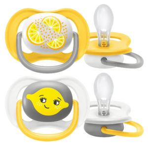 Avent játszócumi - ultra air 6-18hó neutral 2db citrus