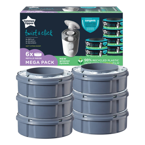 Tommee Tippee pelenkacsomagoló utántöltő 6db- Twist and Click és Sangenic TEC citrus