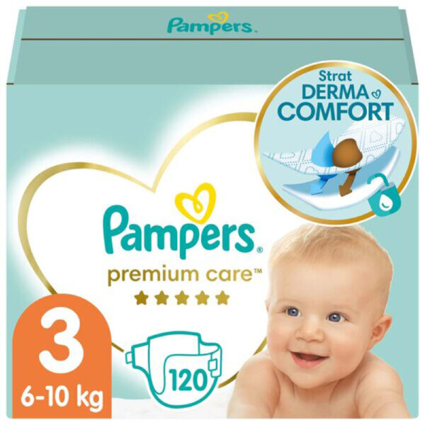 Pampers Premium Care 3 pelenka 6-10kg Megabox 120db