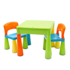 New Baby gyermek szett asztal két székkel multi color