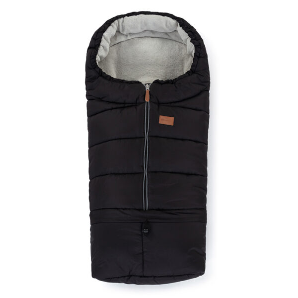 Petite and Mars Téli szett Jibot 3in1 bundazsák és kézmelegítő kesztyű babakocsira Jasie Ink Black