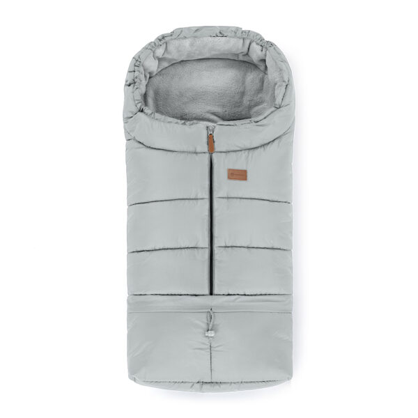 Petite and Mars Téli szett Jibot 3in1 bundazsák és kézmelegítő kesztyű babakocsira Jasie Quiet Grey