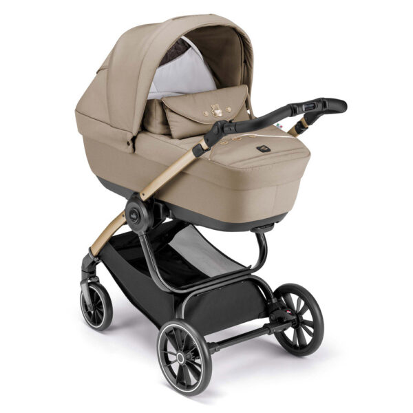 CAM Techno Deluxe babakocsi szett Posh 572 arany vázzal V93S Area hordozóval MTB