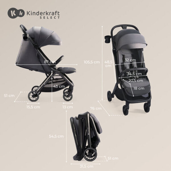 Kinderkraft sportbabakocsi Nubi 2 Cloudy Grey