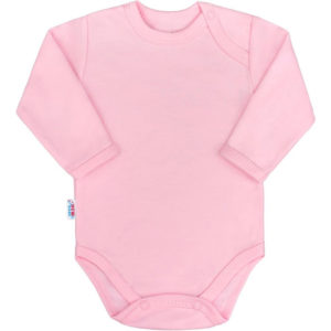 New Baby baba kombidressz hosszú ujjú 1 patentos Pastel rózsaszín 56 (0-3 hó)