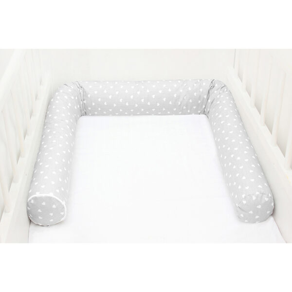 Scamp rácsvédő hengerpárna 210cm Little Heart White Grey