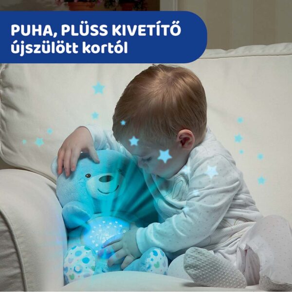 Chicco Baby Bear plüss maci projektorvetítö és éjszakai lámpa kék