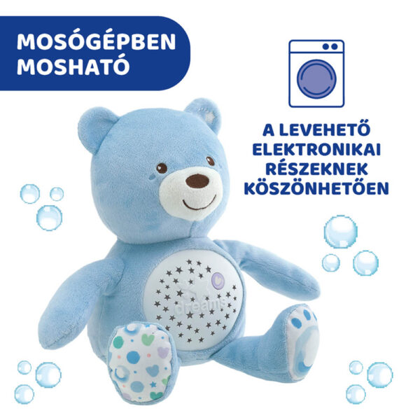 Chicco Baby Bear plüss maci projektorvetítö és éjszakai lámpa kék