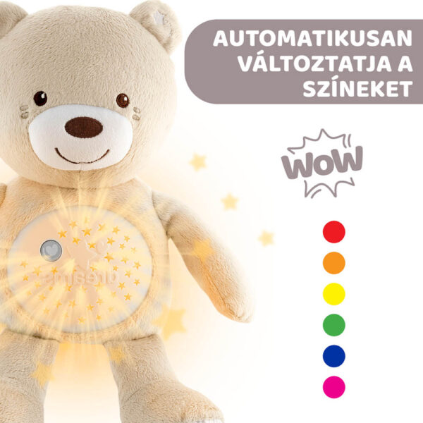 Chicco Baby Bear plüss maci projektorvetítö és éjszakai lámpa unisex