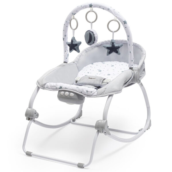 Baby Mix pihenőszék rezgő zenélő csillagok szürke