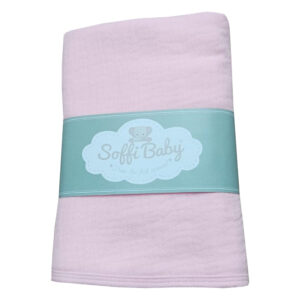 Soffi Baby takaró muszlin dupla rózsaszín 70x90cm