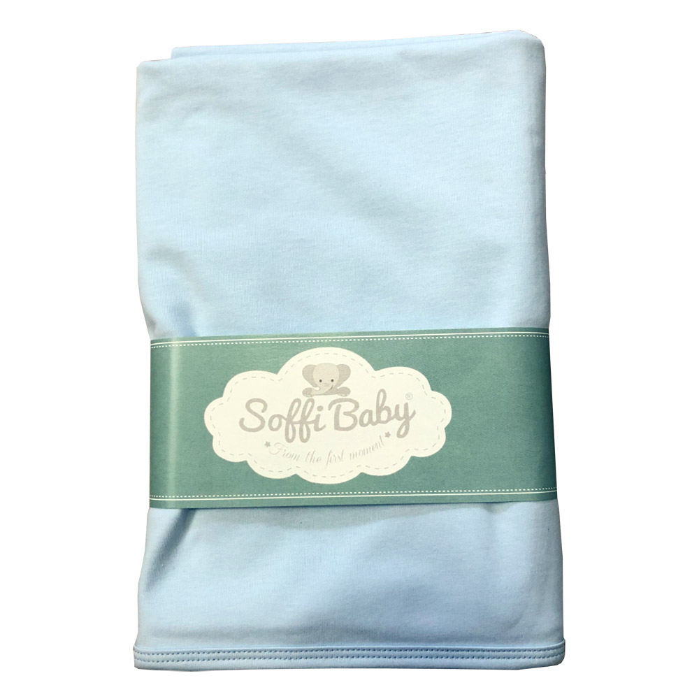 Soffi Baby takaró pamut dupla kék 80x100cm