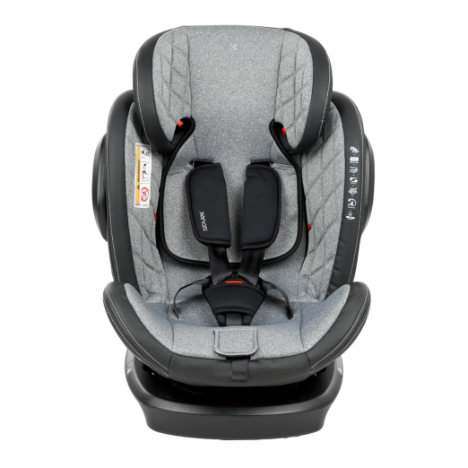 Kikkaboo gyerekülés Stark 360 Isofix 0-36 kg 2023 világosszürke