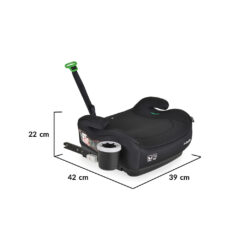 Cangaroo ülésmagasító I-Swift I-Size Isofix pohártartóval 125-150cm fekete