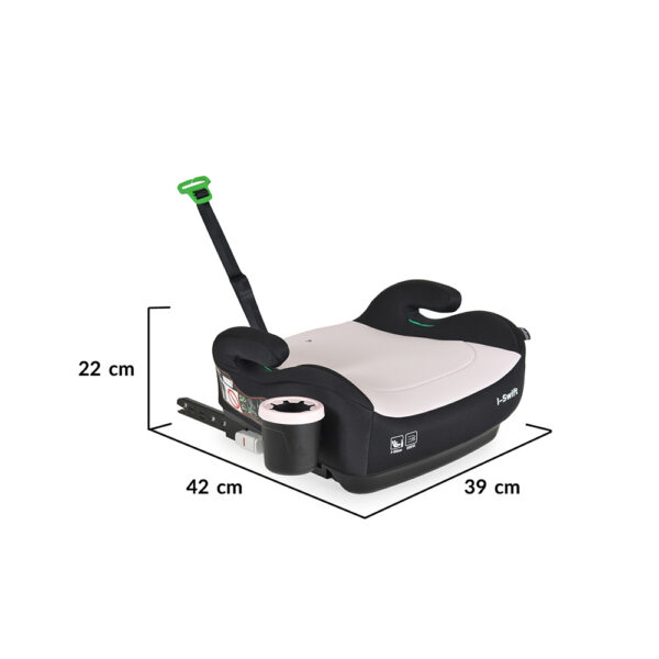 Cangaroo ülésmagasító I-Swift I-Size Isofix pohártartóval 125-150cm pink