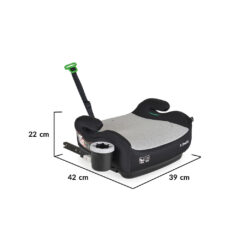 Cangaroo ülésmagasító I-Swift I-Size Isofix pohártartóval 125-150cm szürke