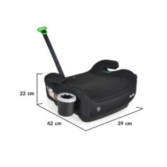 Cangaroo ülésmagasító Swift I-Size pohártartóval, hevederrel 125-150cm fekete
