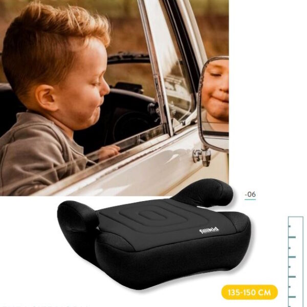 Fillikid ülésmagasító Basic I-Size 135-150cm fekete