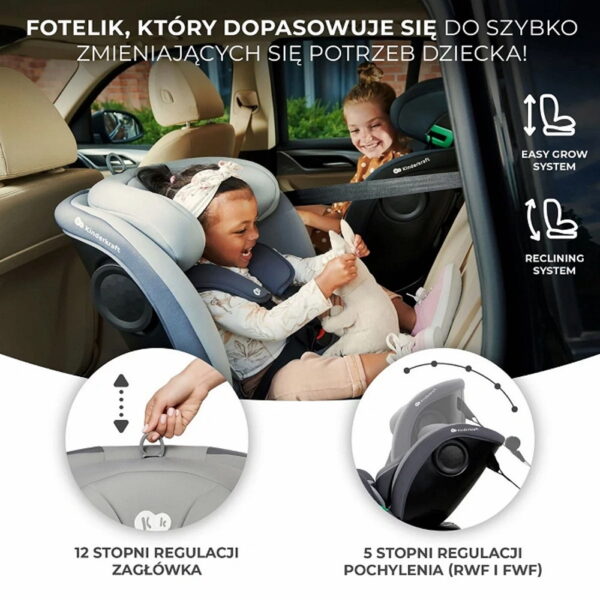 Kinderkraft gyerekülés I-Grow i-Size Isofix 40-150cm fekete