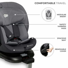 Kinderkraft gyerekülés I-360 i-Size Isofix 40-150cm szürke