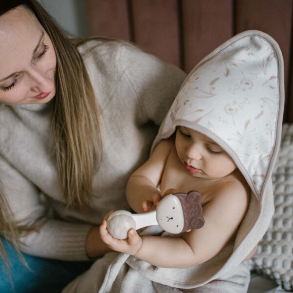 BabyOno csörgő és rágóka maci