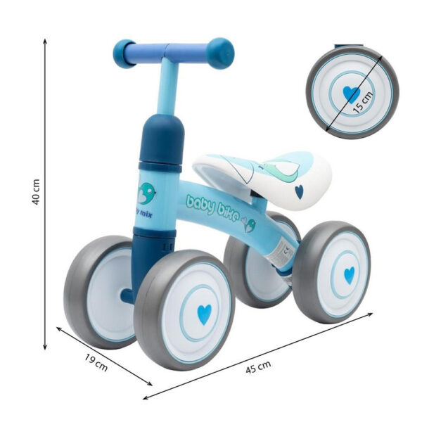 Baby Mix futóbicikli Baby Bike Fekete-fehér foci