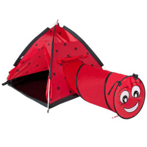 Baby Mix gyermek sátor Katica alagúttal piros